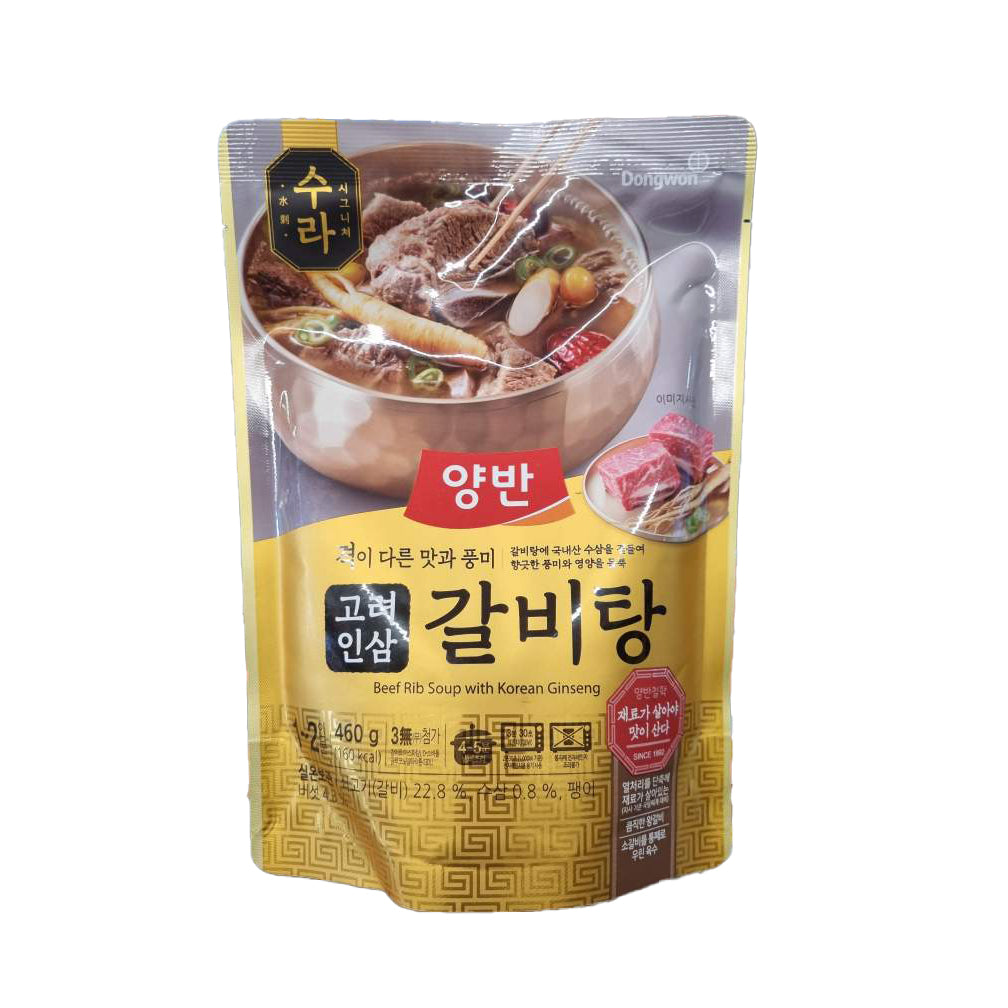 DONGWON Beef rib soup 양반 수라 고려인삼 갈비탕 460g